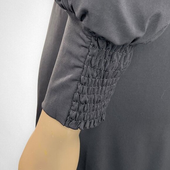 BCBGMAXAZRIA XS Long Sleeve Black Dress Goth Emo Whimsigoth - Picture 5 of 11